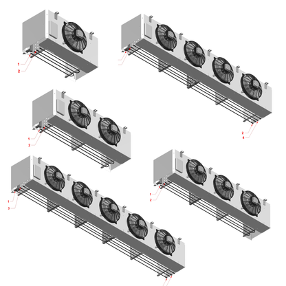 HC | HSe305 | Evaporator, 5 x 300mm Fan